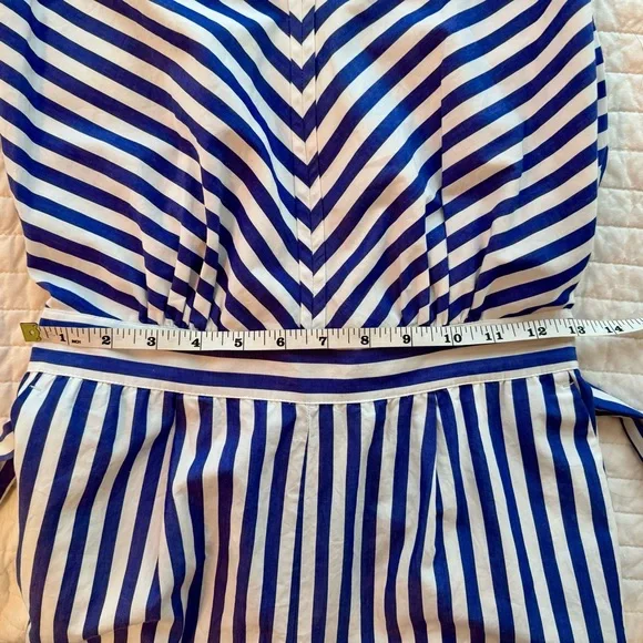 J.Crew striped cotton poplin wide leg jumpsuit size 2 - Picture 7 of 10